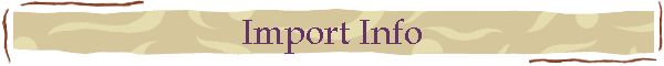 Import Info